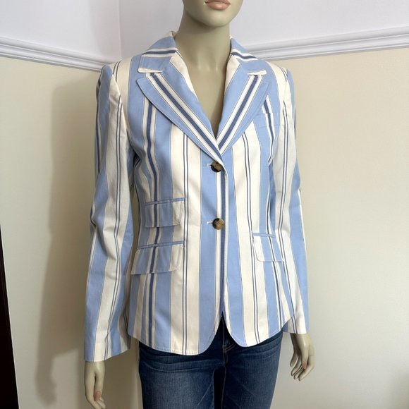 VINTAGE 90's ANNE KLEIN New York made Turkey Fitted 100% Cotton Jacket 4 - NWOT - Picture 2 of 12